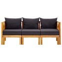 3-OSOBOWA ŁAWKA OGRODOWA Z PODUSZKAMI 179CM DREWNO AKACJOWE