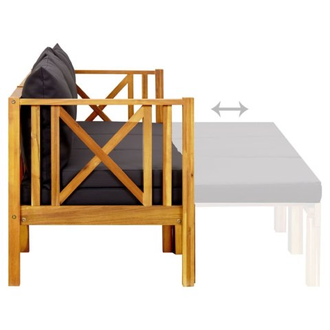 3-OSOBOWA ŁAWKA OGRODOWA Z PODUSZKAMI 179CM DREWNO AKACJOWE