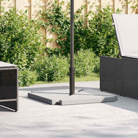 OBCIĄŻNIKI DO PARASOLA 4 SZT. SZARY GRANIT TRÓJKĄTNE 14 KG