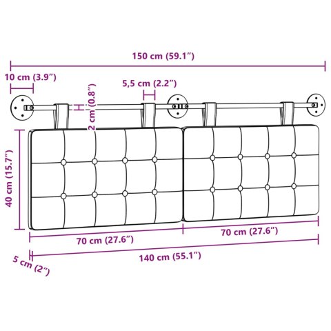 WISZĄCA GŁOWA MONTOWANE NA ŚCIANIE CZARNY 150X55X5CM