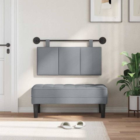 VidaXL Wisząca Głowa Paski Jasnoszary 100 x 55 x 5 cm tkanina