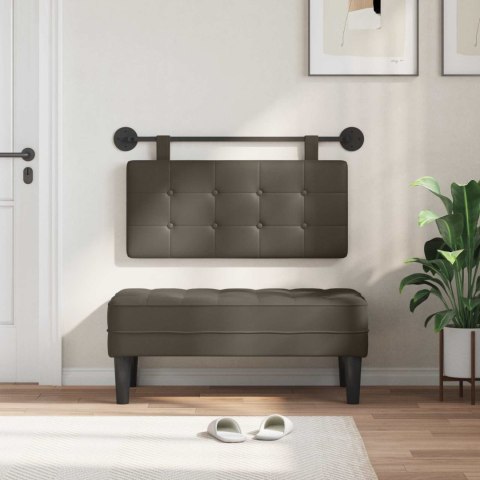 WISZĄCA GŁOWA SZARY 100X55X5CM SKÓRA EKOLOGICZNA