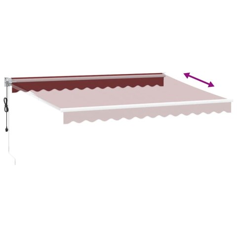 AUTOMATYCZNIE ZWIJANA MARKIZA BURGUNDOWA 350X250CM
