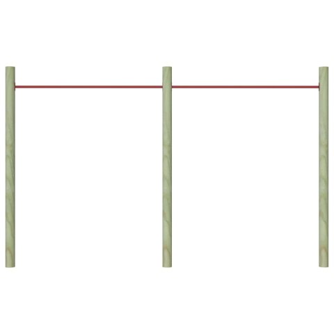 VidaXL Drążki do przewrotów, 2 szt., 125 cm, stalowe, czerwone