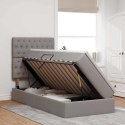 VidaXL Łóżko z miejscem na przechowywanie i materacem 90 x 200 cm