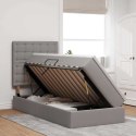 VidaXL Łóżko z miejscem na przechowywanie i materacem 90 x 200 cm
