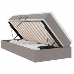 VidaXL Łóżko z miejscem na przechowywanie i materacem Ciemnoszary