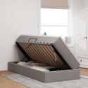 VidaXL Łóżko z miejscem na przechowywanie i materacem Ciemnoszary