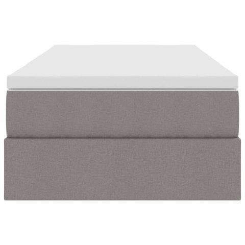 VidaXL Łóżko z miejscem na przechowywanie i materacem Ciemnoszary