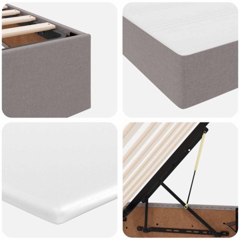 VidaXL Łóżko z miejscem na przechowywanie i materacem Ciemnoszary