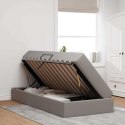 VidaXL Łóżko z miejscem na przechowywanie i materacem Ciemnoszary