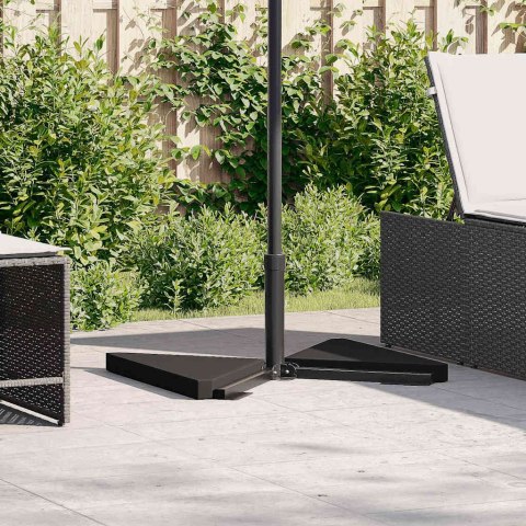 VidaXL Obciążniki do parasola, 2 szt., czarny granit, trójkątne, 14 kg