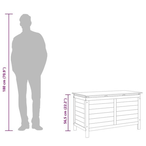 VidaXL Ogrodowa skrzynia na poduszki, 99x50x56,5 cm, drewno jodłowe