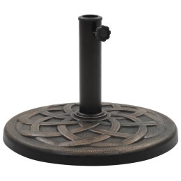 PODSTAWA POD PARASOL OGRODOWY OKRĄGŁA ŻYWICA 19 KG BRĄZ