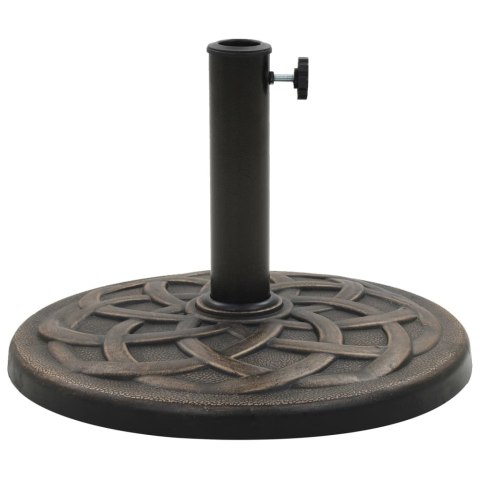 PODSTAWA POD PARASOL OGRODOWY OKRĄGŁA ŻYWICA 19 KG BRĄZ