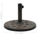PODSTAWA POD PARASOL OGRODOWY OKRĄGŁA ŻYWICA 19 KG BRĄZ