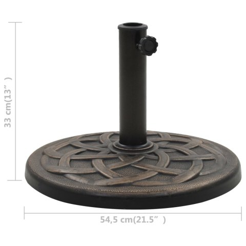 PODSTAWA POD PARASOL OGRODOWY OKRĄGŁA ŻYWICA 19 KG BRĄZ