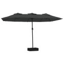 PODWÓJNY PARASOL OGRODOWY ANTRACYTOWY 449X265CM