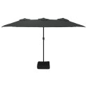PODWÓJNY PARASOL OGRODOWY ANTRACYTOWY 449X265CM