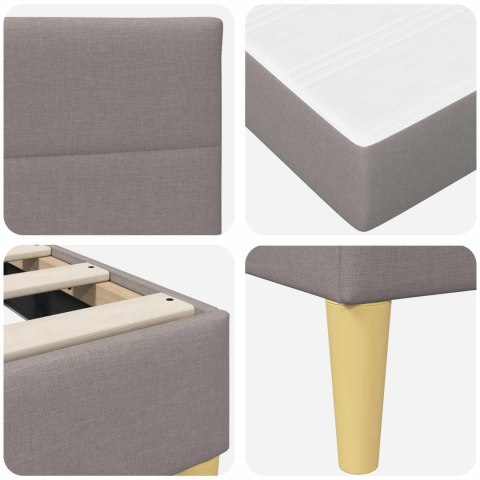 VidaXL Ramka łóżka Ciemnoszary 90 x 200 cm Poliester