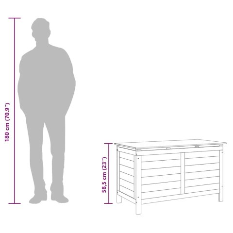 VidaXL Skrzynia ogrodowa, antracytowa, 99x49,5x58,5 cm, drewno jodłowe