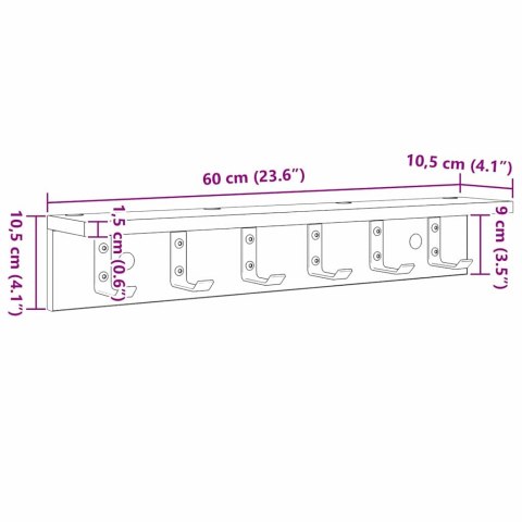 WIESZAK NA PŁASZCZE MONTOWANY NA ŚCIANIE BIAŁY
