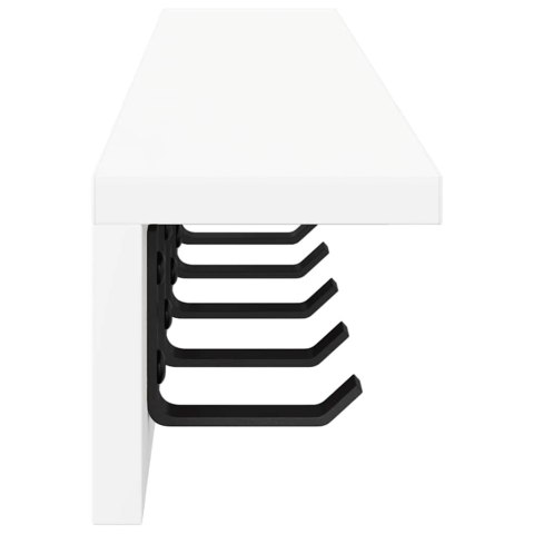 VidaXL Wieszak na płaszcze montowany na ścianie Biały