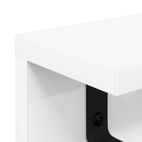 VidaXL Wieszak na płaszcze montowany na ścianie Biały