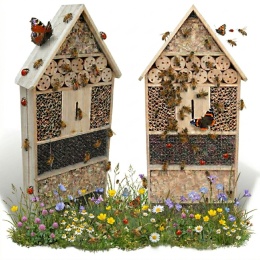 HOTEL DLA OWADÓW XXL 99CM DOMEK DLA PSZCZÓŁ MURAREK MOTYLI LITE DREWNO SOLIDNY