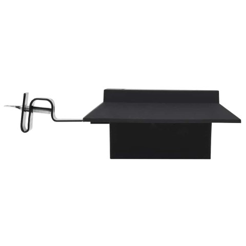 LAMPY SOLARNE OGRODZENIOWE LED 12 SZTUK CZARNE ŚCIENNE ZIMNA BIEL KOMPLET