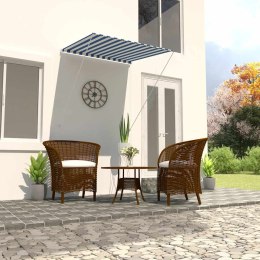 MARKIZA ZWIJANA 100X150CM BIAŁO-NIEBIESKA