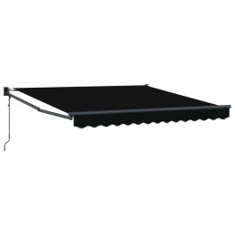 MARKIZA ZWIJANA CZARNY 350X250CM POLIESTER I ALUMINIUM