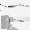 MARKIZA ZWIJANA CZERWONY 350X250CM POLIESTER I ALUMINIUM