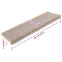 MATY NA SCHODY 15 SZT. 65X21X4CM SREBRNE PROSTOKĄTNE KRAWĘDZIE