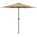 PARASOL OGRODOWY NA ALUMINIOWYM SŁUPKU 270X246CM TAUPE