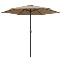 PARASOL OGRODOWY NA ALUMINIOWYM SŁUPKU 270X246CM TAUPE