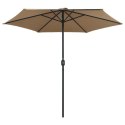 PARASOL OGRODOWY NA ALUMINIOWYM SŁUPKU 270X246CM TAUPE