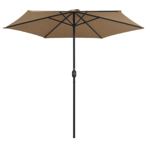 PARASOL OGRODOWY NA ALUMINIOWYM SŁUPKU 270X246CM TAUPE