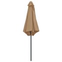 PARASOL OGRODOWY NA ALUMINIOWYM SŁUPKU 270X246CM TAUPE