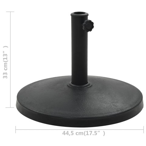 PODSTAWA POD PARASOL OGRODOWY OKRĄGŁA ŻYWICA 10 KG CZARNA