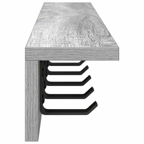 VidaXL Wieszak na płaszcze montowany na ścianie Szary Sonoma