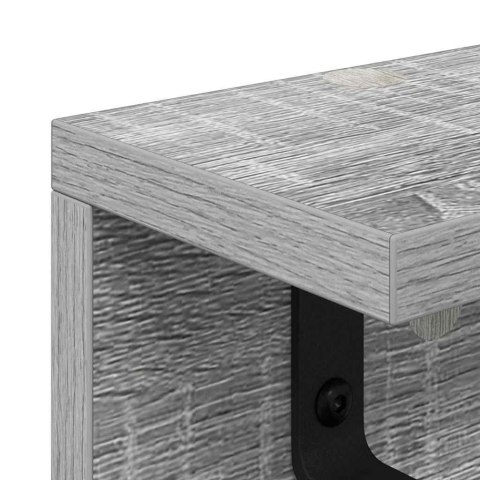 VidaXL Wieszak na płaszcze montowany na ścianie Szary Sonoma