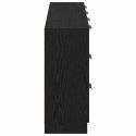 VidaXL Bufet Czarny Dąb 120 x 30 x 70 cm Materiał drewnopochodny