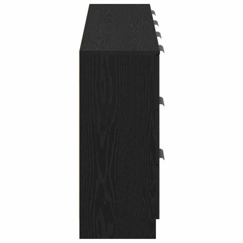 VidaXL Bufet Czarny Dąb 120 x 30 x 70 cm Materiał drewnopochodny