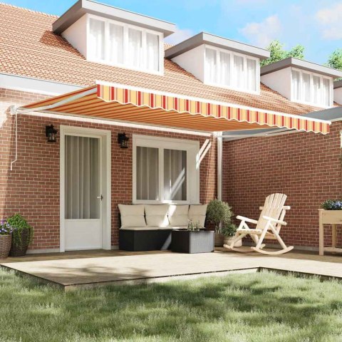 MARKIZA ŻÓŁTY I POMARAŃCZOWY 450 × 300CM POLIESTER I METAL