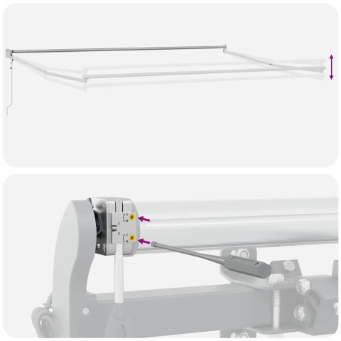 MARKIZA ŻÓŁTY I POMARAŃCZOWY 450 × 300CM POLIESTER I METAL