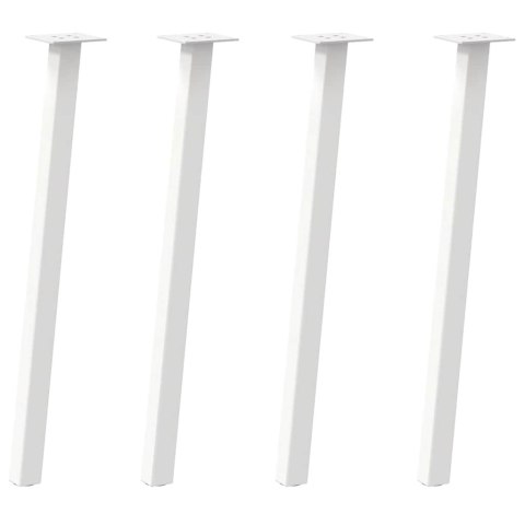 NOGI DO STOŁU KONSOLOWEGO 4 SZT. BIAŁE 72CM STALOWE