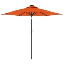 PARASOL OGRODOWY LED STALOWY SŁUPEK TERAKOTA 225X225X212CM