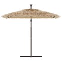 PARASOL OGRODOWY BOCZNY HAWAI LED SŁOMIANY KORBA 246CM BRĄZOWY UV MOCNY