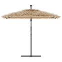 PARASOL OGRODOWY Z LED HAWAI STALOWY SŁUPEK BRĄZOWY 269X269X235CM